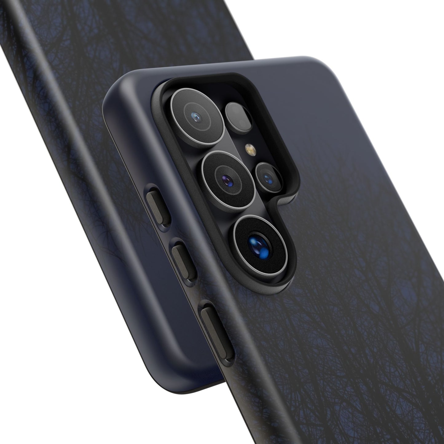 Night Forest Phone Case — Dark Tree Silhouette Protective Tough Case