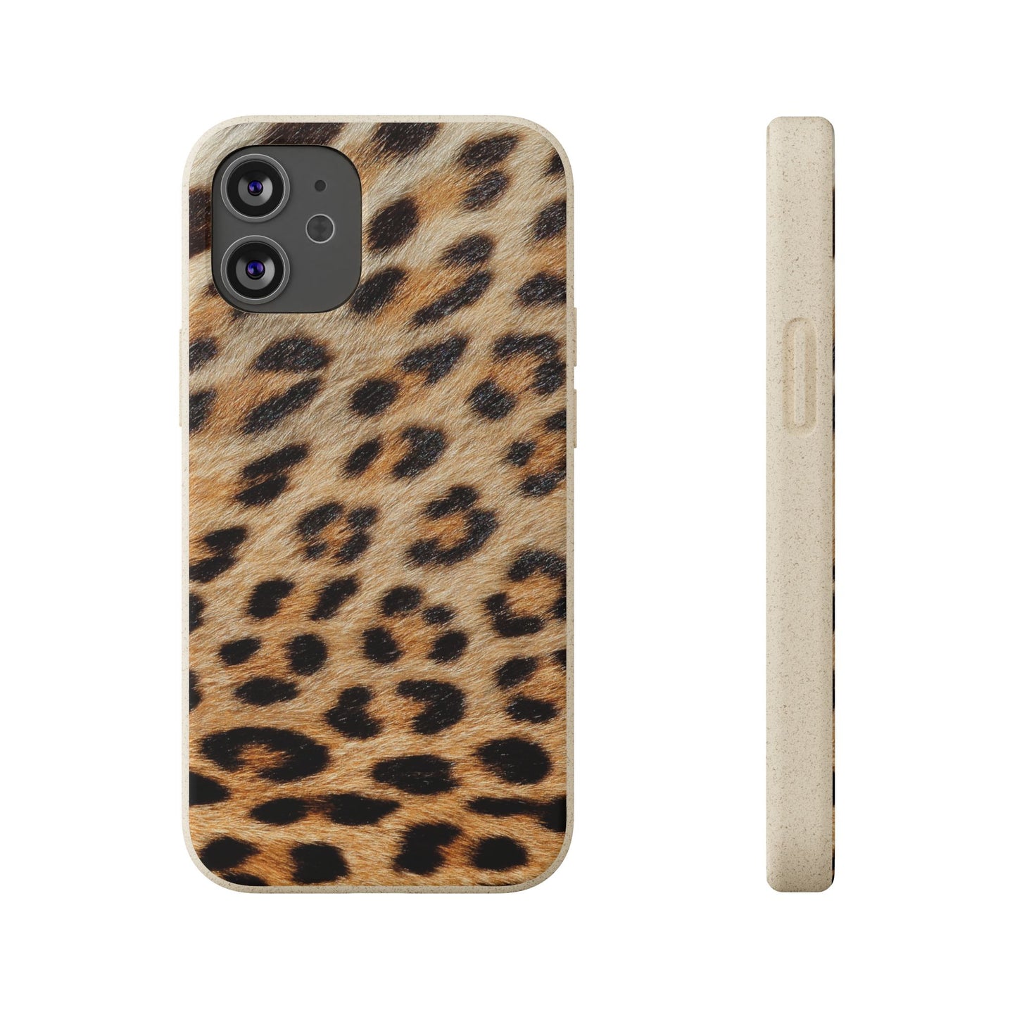 Leopard Print Biodegradable Phone Case — Eco-Friendly Animal Print Phone Cover for Apple iPhone and Samsung Galaxy.