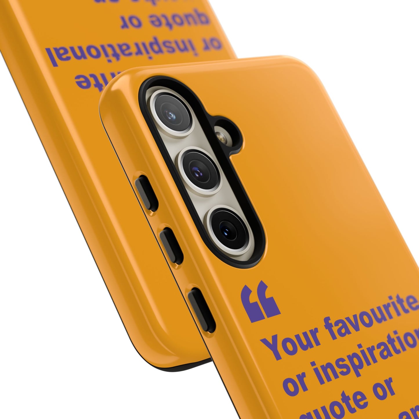 Quote Tough Phone Case — Customisable Inspirational Text Protective Cover for Apple iPhone, Samsung Galaxy and Google Pixel.