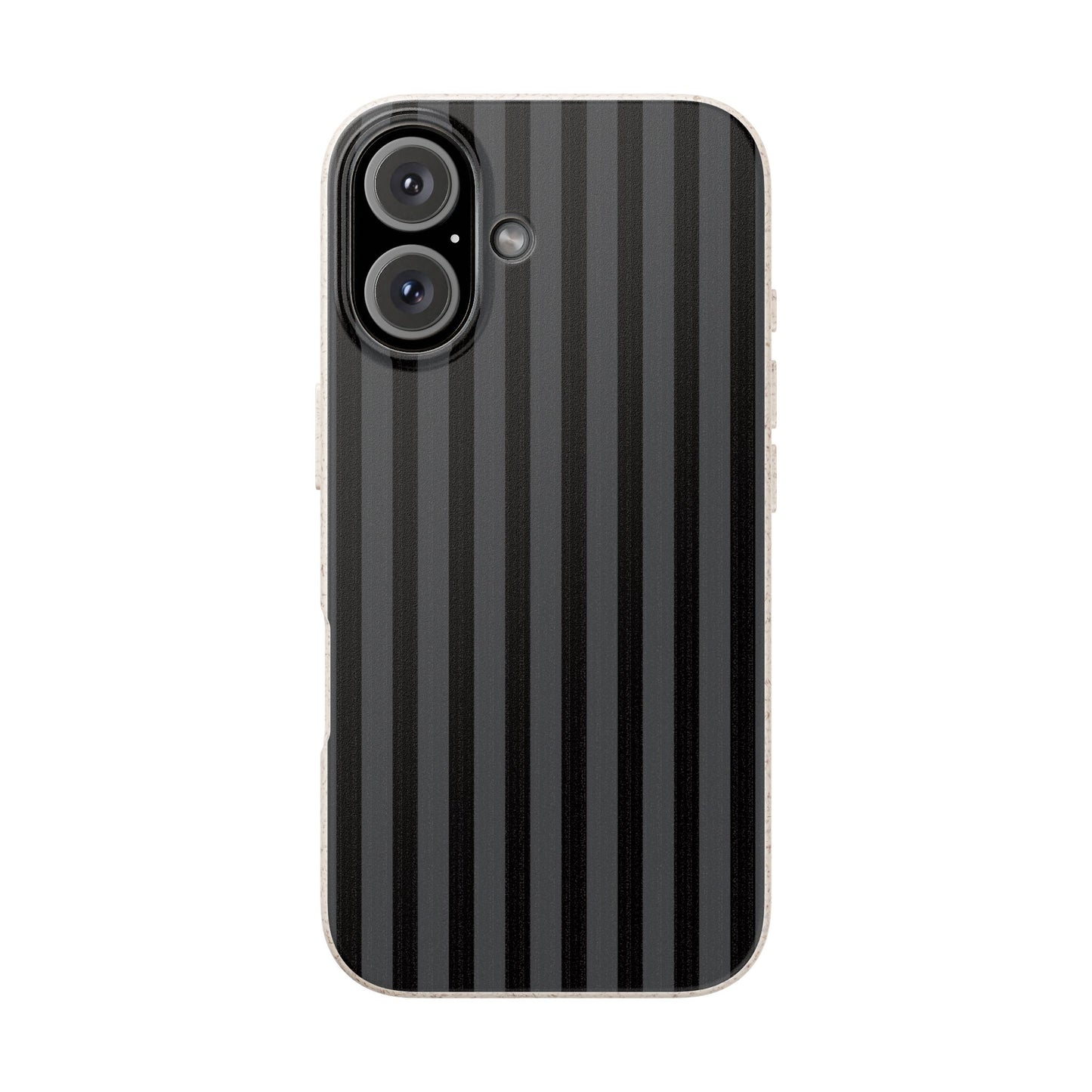 Biodegradable Black Vertical Stripe Phone Cover for Apple iPhone and Samsung Galaxy.
