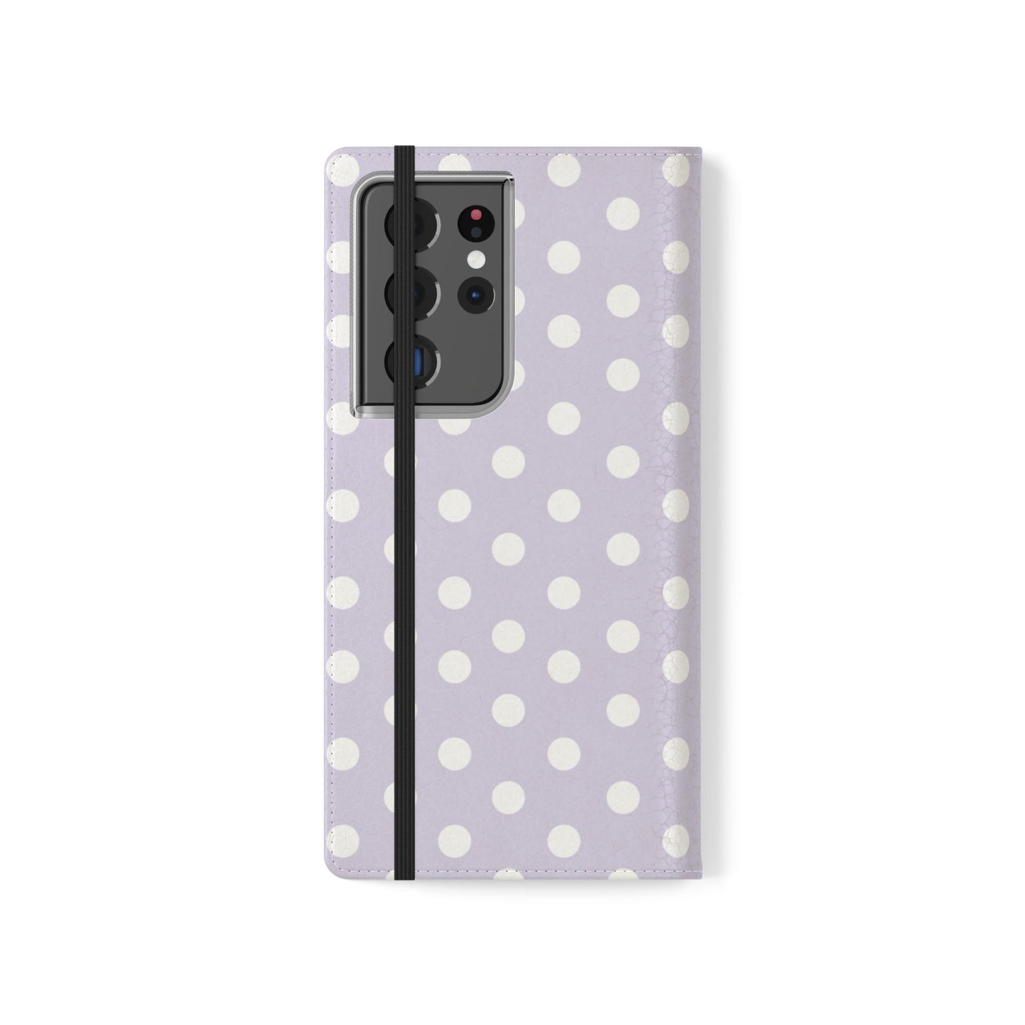 Polka Dot Flip Phone Case — Violet Polka Dot Wallet Cover