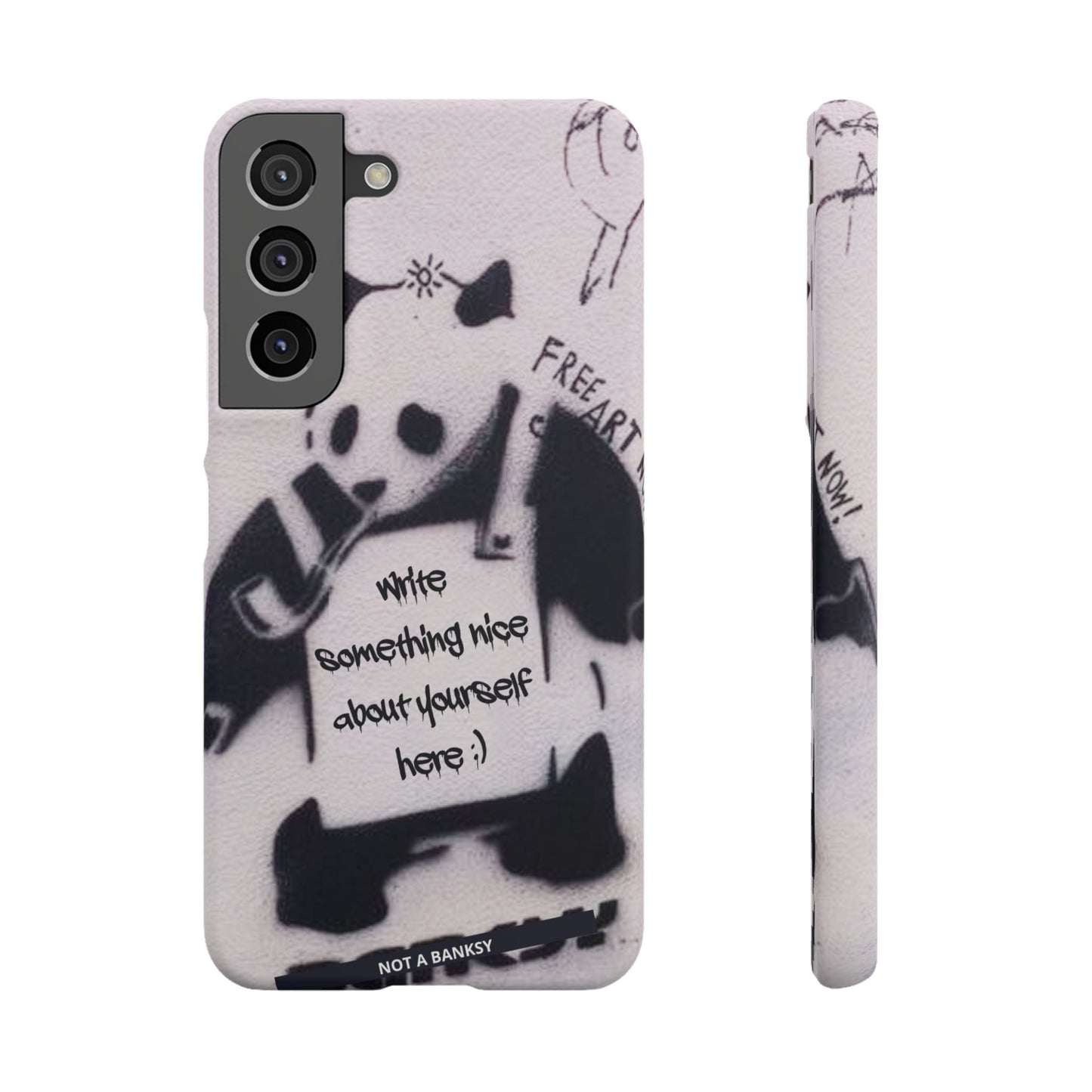 Personalised Panda Stencil Phone Case for Apple iPhone, Samsung Galaxy and Google Pixel.