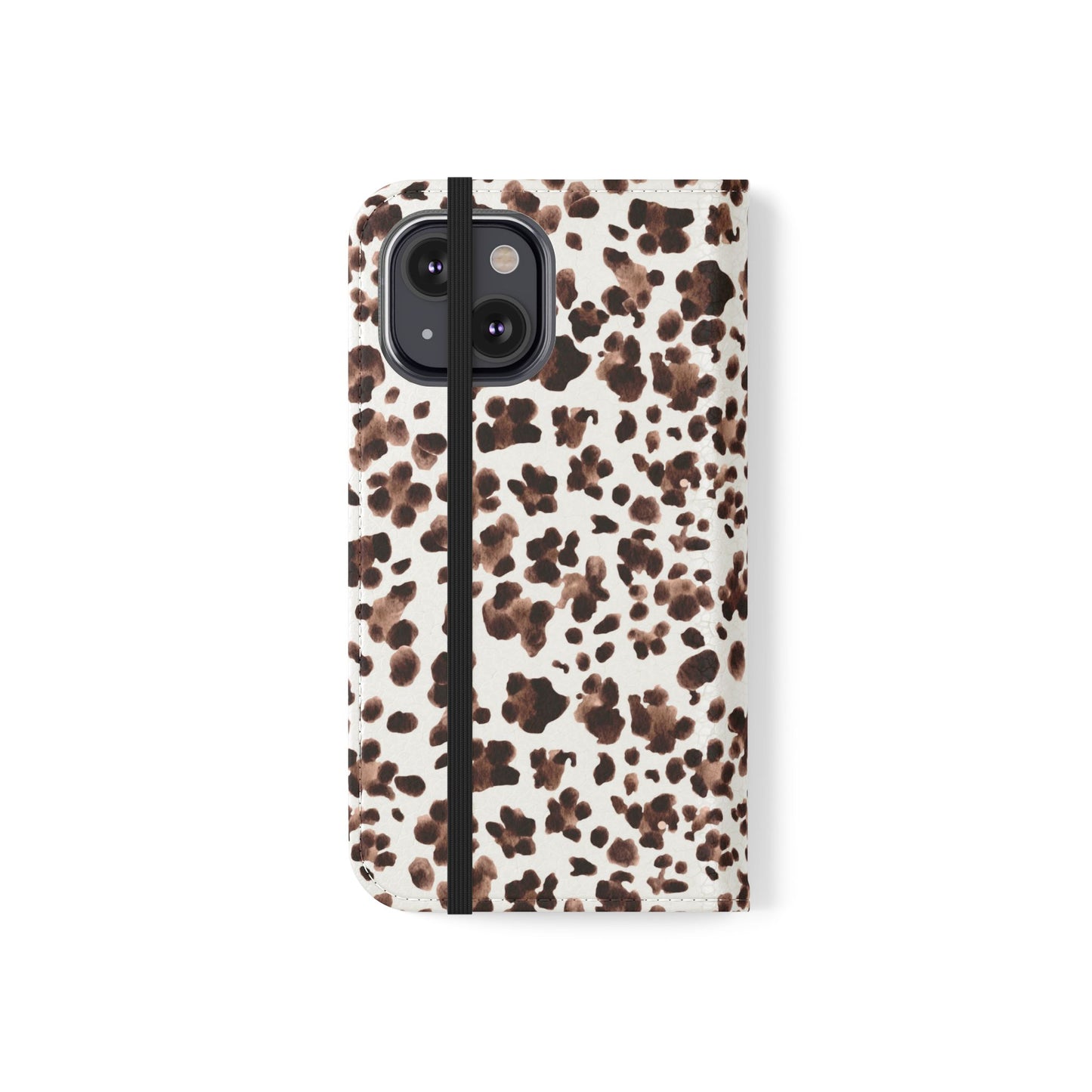 Leopard Print Flip Phone Case — Cardholder Wallet Flip Case