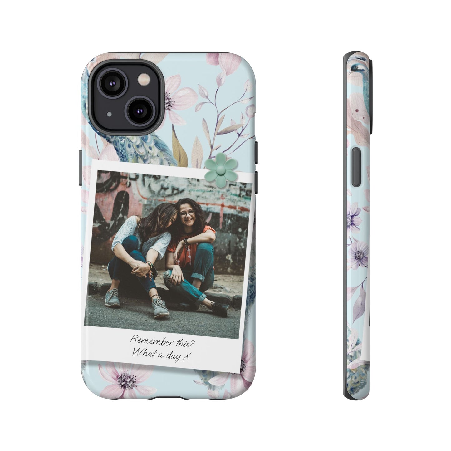 Single Image Personalised Floral Photo Tough Case for Apple iPhone, Samsung Galaxy and Google Pixel.