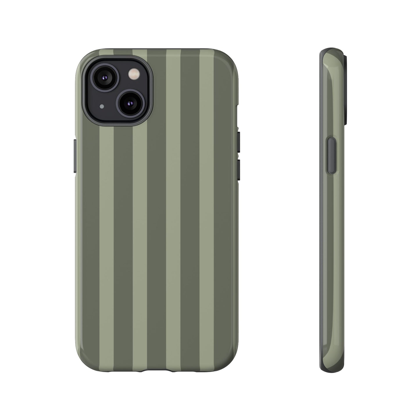Olive Striped Tough Phone Case — Durable Military-Inspired Protective Cover