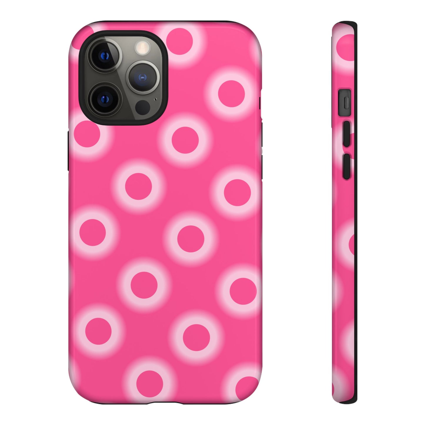 Pink Retro Dot Tough Phone Case
