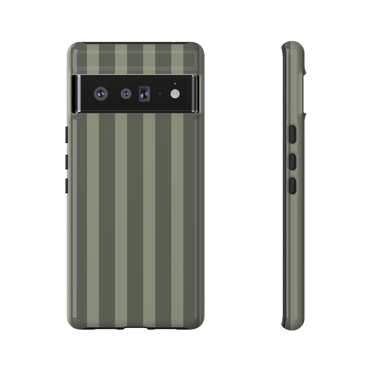 Olive Striped Tough Phone Case — Durable Military-Inspired Protective Cover