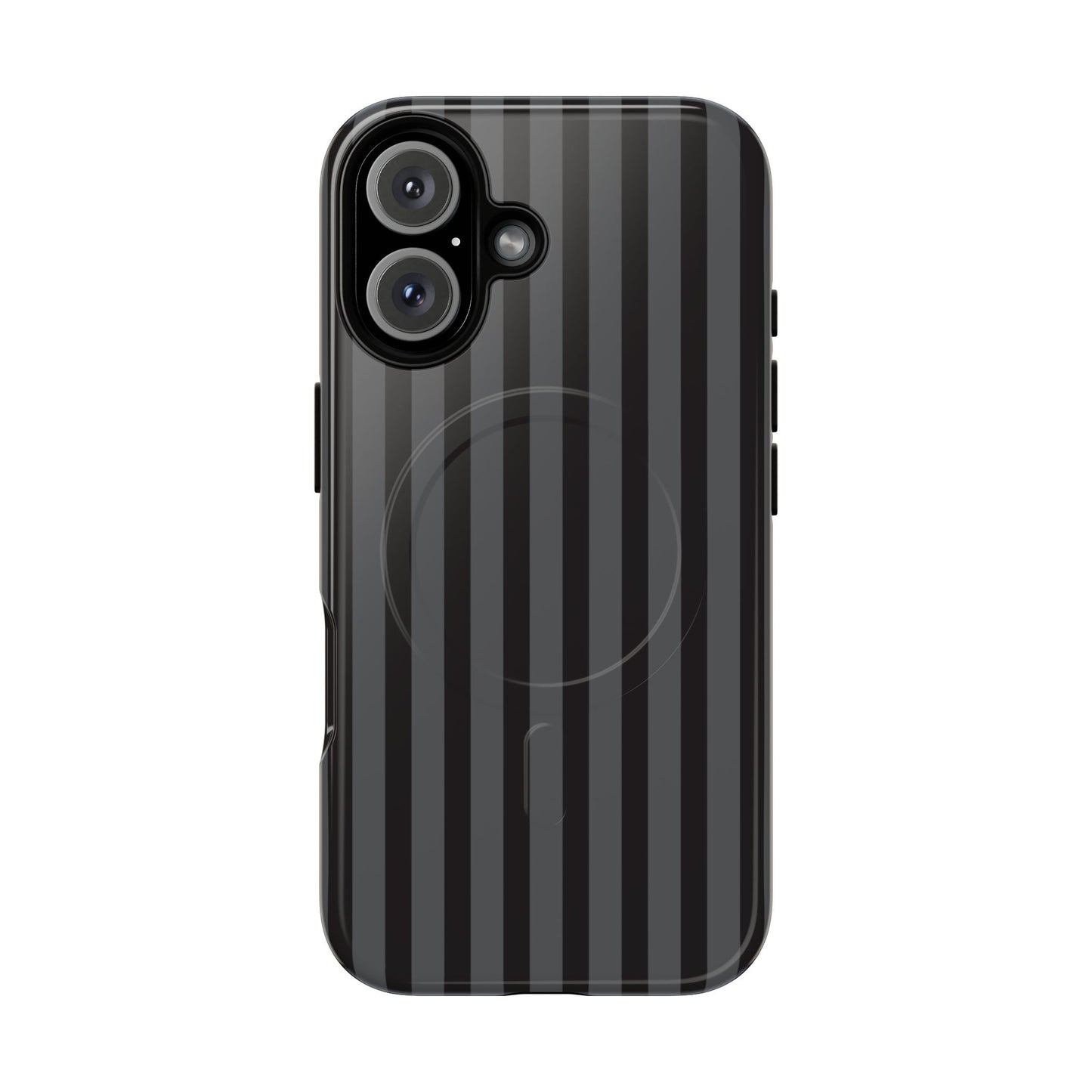 Magnetic Tough Phone Case — Black Stripe Protective Cover