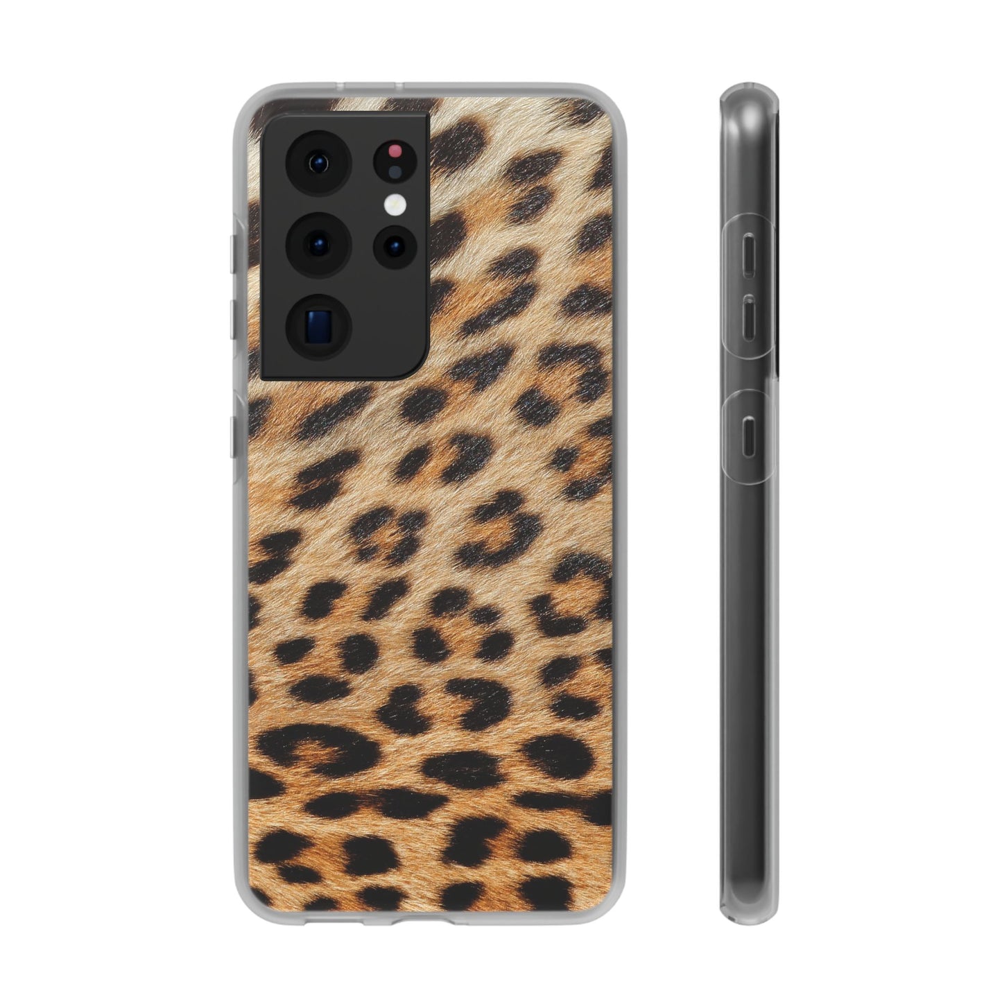 Leopard Print Flexi Phone Case — Soft-Touch Animal Print cover for Apple iPhone and Samsung Galaxy.