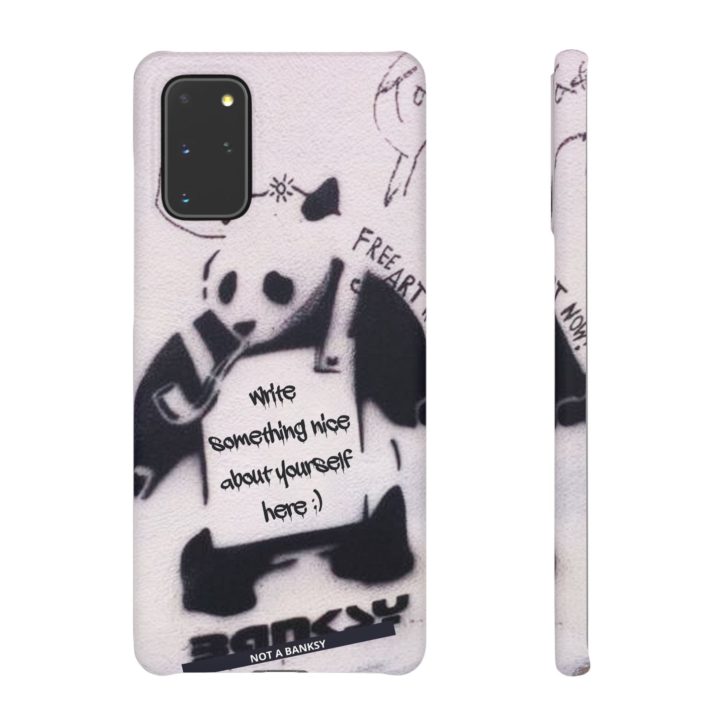 Personalised Panda Stencil Phone Case for Apple iPhone, Samsung Galaxy and Google Pixel.