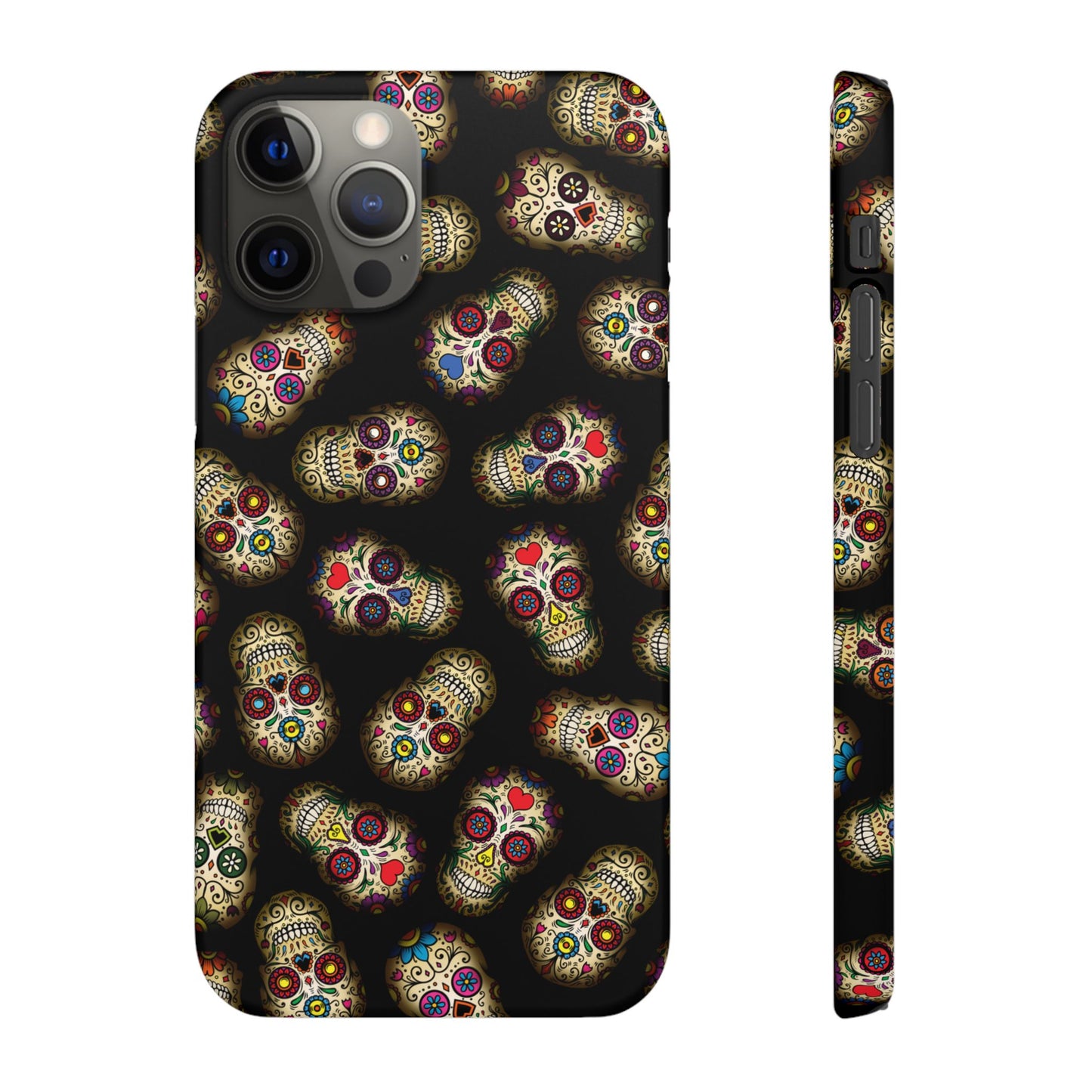 Sugar Skull — Day of the Dead Floral Slim Case for Apple iPhone, Samsung Galaxy and Google Pixel.