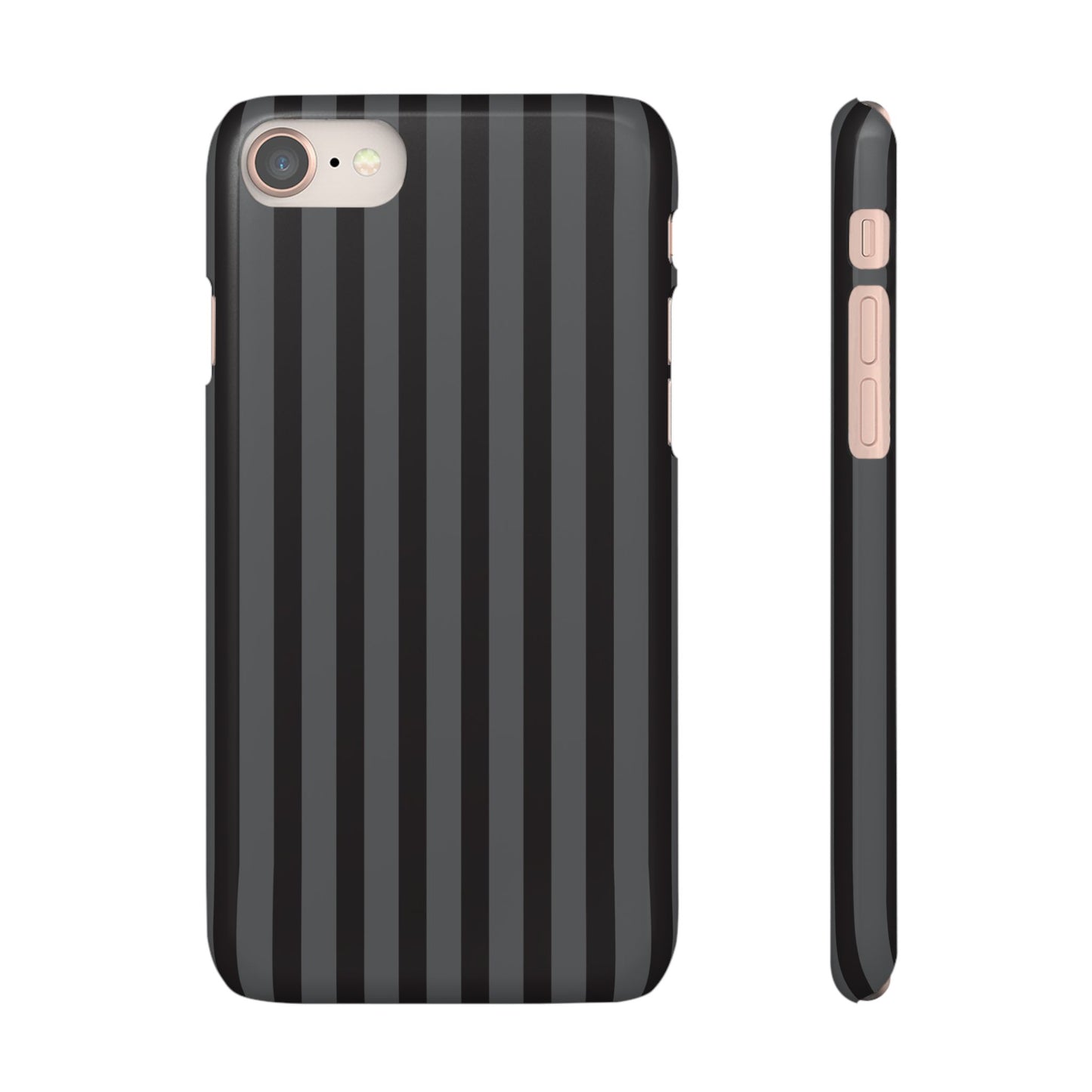 Black Vertical Stripe Snap Phone Case – Slim Protective Cover